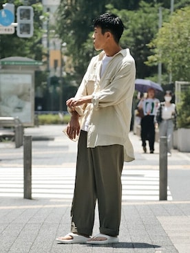 「Danner（ダナー）のアイテム（サンダル）」を使った、BILLY'S STAFFさん（メンズ・172cm）の夏コーディネート