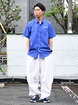 「アイテム（シューズ、ブルー系）」を使った、BILLY'S STAFFさん（メンズ・178cm）の夏コーディネート