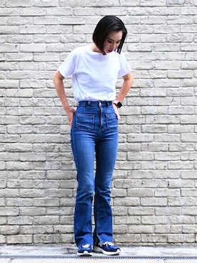 「フレアデニム」｜BILLY'S STAFFさん（レディース・171cm）の夏コーディネート