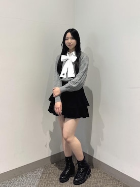 「ブルべ夏」｜「アイテム（ブーツ）」を使った、aoiさん（レディース・167cm）の冬コーディネート