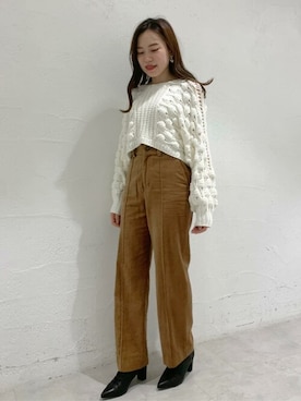 「アイテム（パンツ）」を使った、JILLSTUARTさん（レディース）の秋コーディネート
