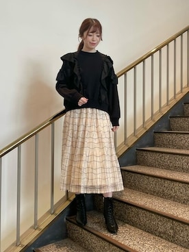 「アイテム（ブーツ）」を使った、JILLSTUARTさん（レディース）の秋コーディネート