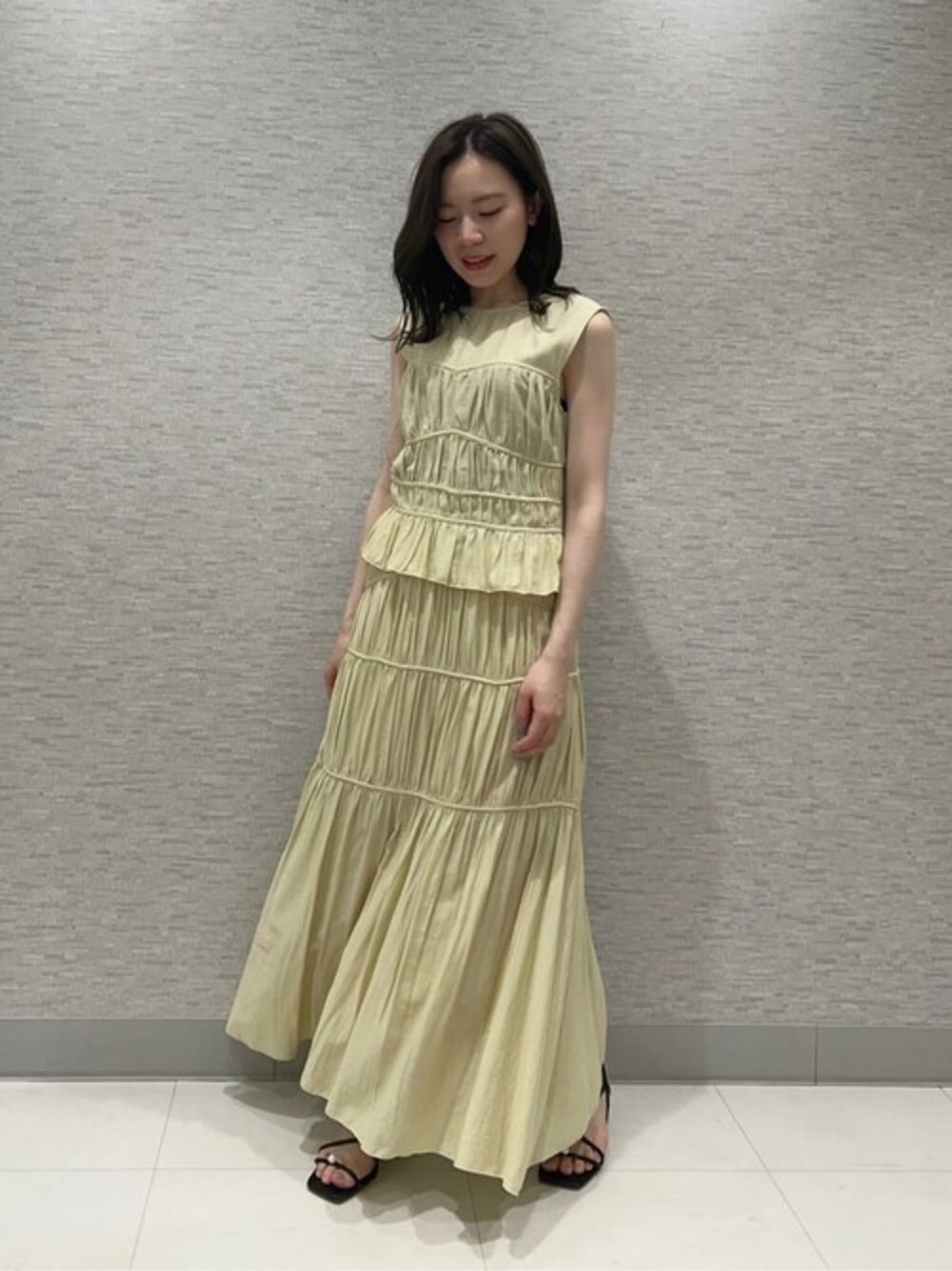 JILL STUART ジルスチュアートレモン柄　リボンサンダルヒール 24cm JILLSTUART - 《限定値下》ジルスチュアート サンダル リボン