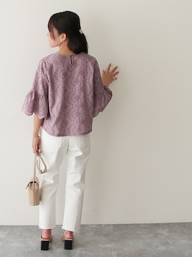 「フリルトップス」｜SocialGIRLさん（レディース・160cm）の春コーディネート