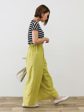 「ボーダーTシャツ」｜SocialGIRLさん（レディース・160cm）の夏コーディネート