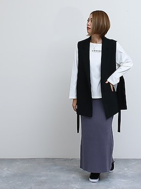 「ナロースカート」｜SocialGIRLさん（レディース・160cm）の秋コーディネート