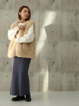 「ナロースカート」｜SocialGIRLさん（レディース・164cm）の冬コーディネート