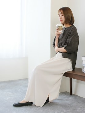 「ナロースカート」｜SocialGIRLさん（レディース・160cm）の夏コーディネート