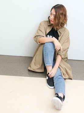 「ビッグシャツ」｜SocialGIRLさん（レディース・160cm）の春コーディネート