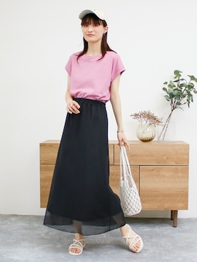 SocialGIRLさん（レディース・165cm）の夏コーディネート