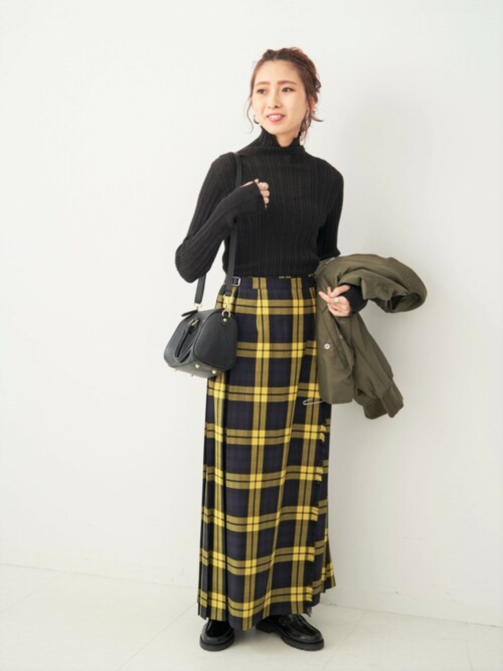 Spick&Span O’Neil of Dublinイージーマキシスカート O'Neil of Dublin/オニールオブダブリン】イージーマキシスカート