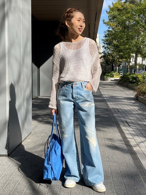 国内配送★セザンヌ★ローライズ ストレートレッグ デニムパンツ SOMETHING ELSA SUPER HI-RISE LOOSE STRAIGHT/スーパー
