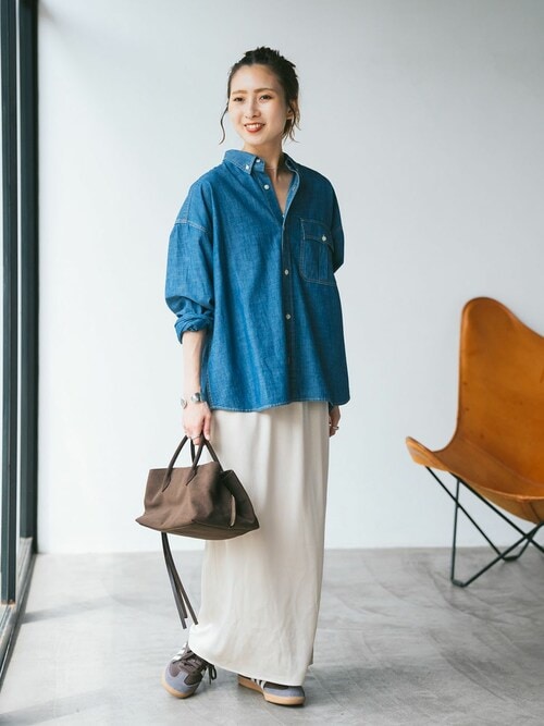 追加》サテンイージースカート（スカート）｜Spick & Span