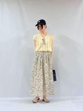 「お呼ばれ」｜「アイテム（スカート）」を使った、maiさん（レディース・162cm）の夏コーディネート