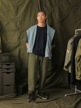 「WAIPER.inc（ワイパーインク）のアイテム（パンツ）」を使った、WAIPERさん（メンズ・169cm）の夏コーディネート