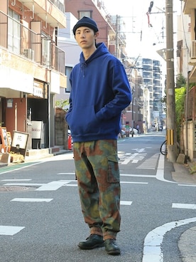 「アイテム（パーカー）」を使った、WAIPERさん（メンズ・186cm）の秋コーディネート