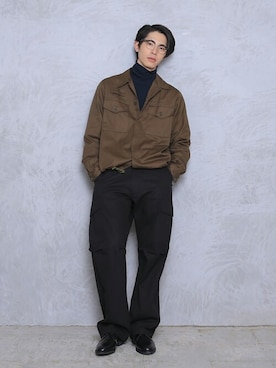 「アイテム（カーゴパンツ）」を使った、WAIPERさん（メンズ・186cm）の冬コーディネート