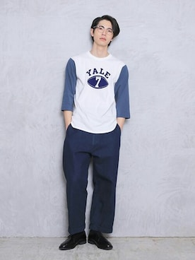 「七分袖」｜WAIPERさん（メンズ・186cm）の冬コーディネート