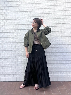 「アイテム（その他アウター）」を使った、shimaさん（レディース・157cm）の秋コーディネート