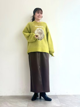 「ORiental TRaffic（オリエンタルトラフィック）のアイテム（ブーツ）」を使った、ORientalTRafficプレスさん（レディース・158cm）の秋コーディネート