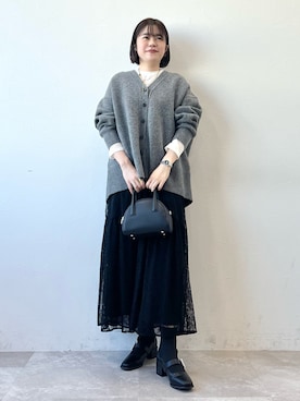 「ORiental TRaffic（オリエンタルトラフィック）のアイテム（ブーツ）」を使った、ORientalTRafficプレスさん（レディース・158cm）の冬コーディネート