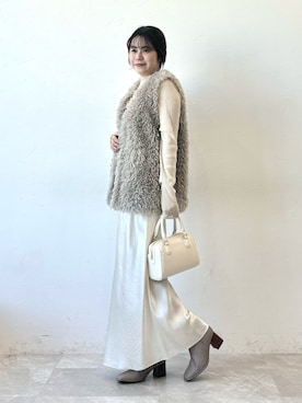「ORiental TRaffic（オリエンタルトラフィック）のアイテム（ブーツ）」を使った、ORientalTRafficプレスさん（レディース・158cm）の冬コーディネート