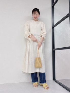 「w closet（ダブルクローゼット）のアイテム（ワンピース）」を使った、ORientalTRafficプレスさん（レディース・161cm）の春コーディネート