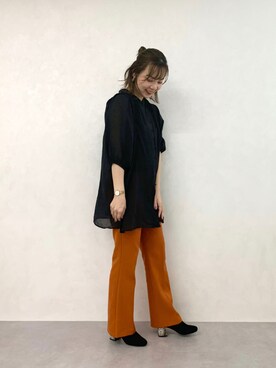 「ORiental TRaffic（オリエンタルトラフィック）のアイテム（ブーツ）」を使った、ORientalTRafficプレスさん（レディース・159cm）の秋コーディネート