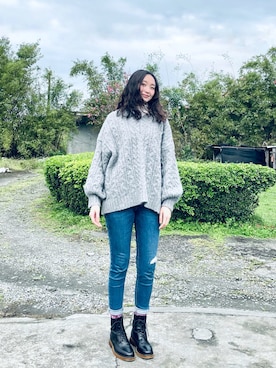 「PULL&BEAR（プルアンドベア）のアイテム（パンツ）」を使った、shiowwenさん（レディース・170cm）の冬コーディネート