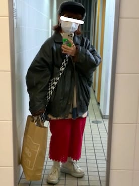 「古着好きな人と繋がりたい」｜「アイテム（ブルゾン）」を使った、おごさん（レディース・148cm）の秋コーディネート