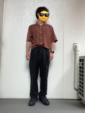 「URBAN RESEARCH（アーバンリサーチ）のアイテム（スラックス）」を使った、よんさん（メンズ・166cm）の夏コーディネート