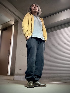 「アイテム（スウェットパンツ）」を使った、さとしさん（メンズ・174cm・40代）の秋コーディネート