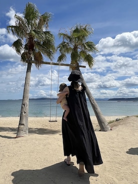 「こども ビームス（コドモビームス）のアイテム（帽子）」を使った、ukapiさん（レディース・158cm）の夏コーディネート