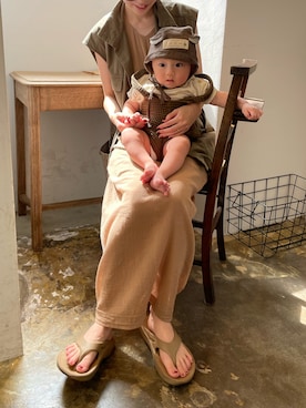 「SLOBE IENA（スローブイエナ）のアイテム（ワンピース）」を使った、ukapiさん（レディース・158cm）の夏コーディネート