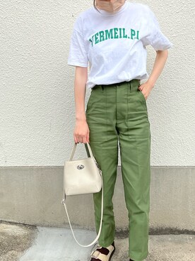 「VERMEIL par iena（ヴェルメイユパーイエナ）のアイテム」を使った、ukapiさん（レディース・158cm）の春コーディネート