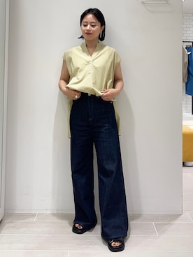 「YANUK（ヤヌーク）のアイテム」を使った、yamaさん（レディース・158cm）の夏コーディネート