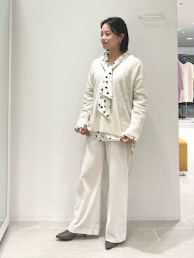 「Vネック」｜yamaさん（レディース・158cm）の秋コーディネート