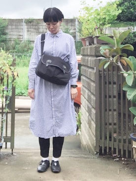 「G-SHOCK」｜「アイテム（ワンピース/ドレス）」を使った、NANAEさん（レディース・155cm）の秋コーディネート