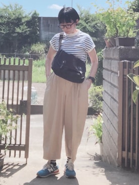 「アイテム（腕時計）」を使った、NANAEさん（レディース・155cm）の夏コーディネート