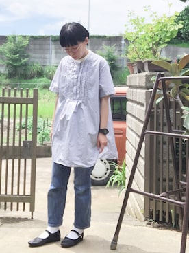 「G-SHOCK」｜「アイテム（その他）」を使った、NANAEさん（レディース・155cm）の夏コーディネート