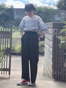 「アイテム（腕時計）」を使った、NANAEさん（レディース・155cm）の秋コーディネート