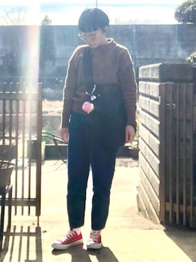 「studio CLIP（スタディオクリップ）のアイテム」を使った、NANAEさん（レディース・155cm）の冬コーディネート