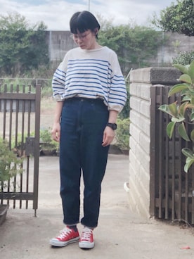 「アイテム（腕時計）」を使った、NANAEさん（レディース・155cm）の秋コーディネート