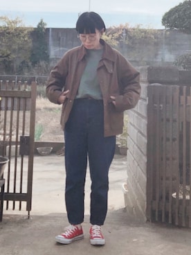 「アイテム（腕時計）」を使った、NANAEさん（レディース・155cm）の秋コーディネート