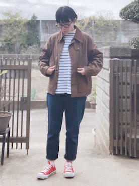 「アイテム（腕時計）」を使った、NANAEさん（レディース・155cm）の秋コーディネート