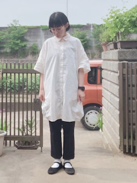 「G-SHOCK」｜「アイテム（ワンピース/ドレス）」を使った、NANAEさん（レディース・155cm）の春コーディネート