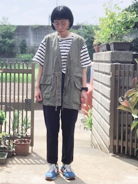 「まだ夏」｜NANAEさん（レディース・155cm）の夏コーディネート
