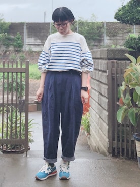 「tiny tiny（ティニーティニー）のアイテム」を使った、NANAEさん（レディース・155cm）の秋コーディネート