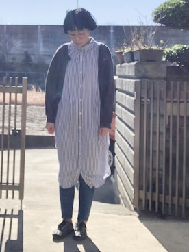 「LAKOLE（ラコレ）のアイテム（ワンピース/ドレス）」を使った、NANAEさん（レディース・155cm）の冬コーディネート