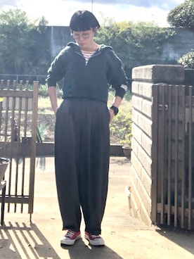 「アイテム（腕時計）」を使った、NANAEさん（レディース・155cm）の秋コーディネート